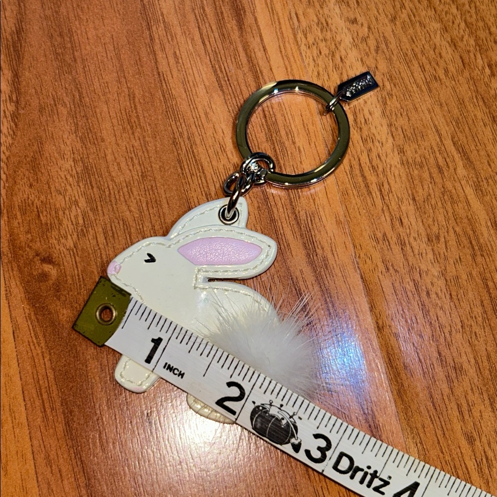 Coach Rabbit Mink Bunny Keychain - Picture 3 of 7